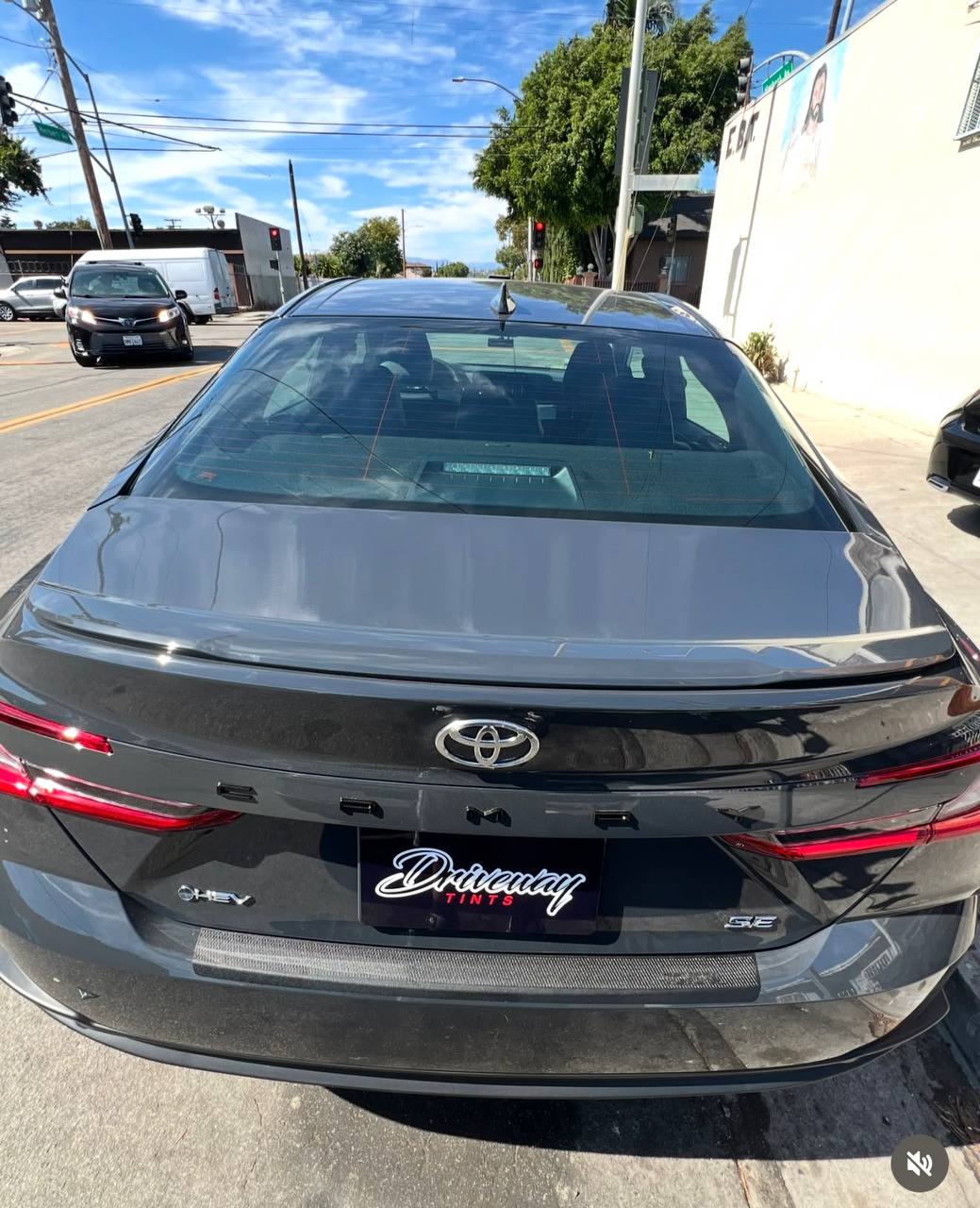 Gray Corolla — side profile tint